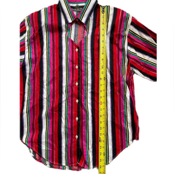 Ranch And Town VTG Long Sleeve Collared Multicolor Striped Button Down Women’s L - Picture 7 of 8